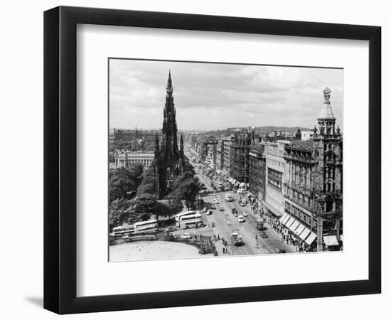 Aerial view of Princes Street in Edinburgh-Staff-Framed Photographic Print