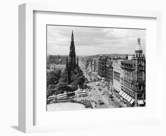 Aerial view of Princes Street in Edinburgh-Staff-Framed Photographic Print