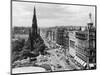 Aerial view of Princes Street in Edinburgh-Staff-Mounted Photographic Print