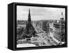 Aerial view of Princes Street in Edinburgh-Staff-Framed Stretched Canvas