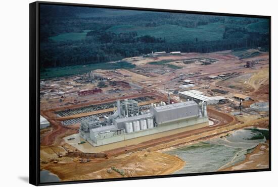 Aerial View of Pulp Mill-null-Framed Stretched Canvas