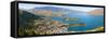 Aerial View of Queenstown, Lake Wakatipu and Remarkable Mountains, Otago Region, New Zealand-Matthew Williams-Ellis-Framed Stretched Canvas