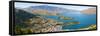 Aerial View of Queenstown, Lake Wakatipu and Remarkable Mountains, Otago Region, New Zealand-Matthew Williams-Ellis-Framed Stretched Canvas