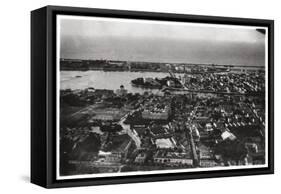 Aerial View of Recife, Brazil, from a Zeppelin, 1930-null-Framed Stretched Canvas