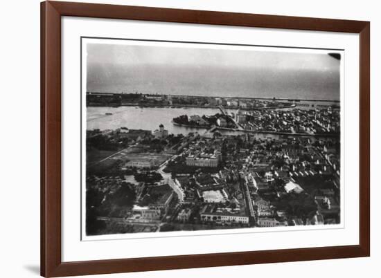 Aerial View of Recife, Brazil, from a Zeppelin, 1930-null-Framed Giclee Print