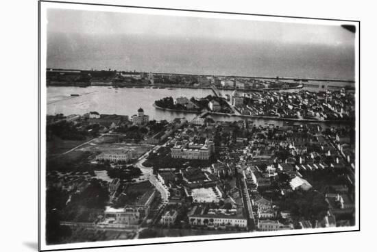 Aerial View of Recife, Brazil, from a Zeppelin, 1930-null-Mounted Giclee Print