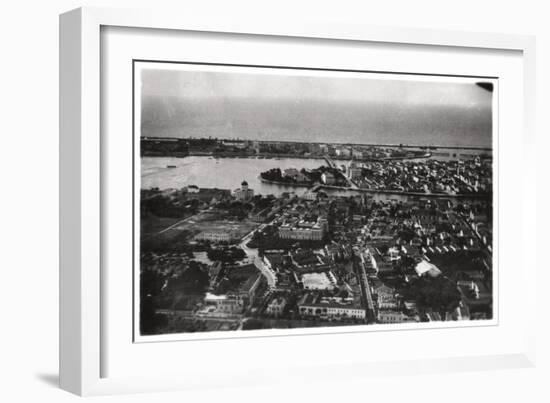 Aerial View of Recife, Brazil, from a Zeppelin, 1930-null-Framed Giclee Print