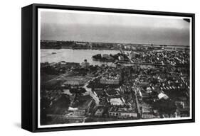 Aerial View of Recife, Brazil, from a Zeppelin, 1930-null-Framed Stretched Canvas