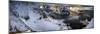 Aerial view of Reine village and fjords in winter, Moskenesoya, Lofoten, Norway-Panoramic Images-Mounted Photographic Print