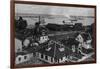 Aerial View of Residences and River Front - Antioch, CA-Lantern Press-Framed Art Print