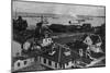 Aerial View of Residences and River Front - Antioch, CA-Lantern Press-Mounted Art Print