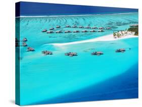 Aerial View of Resort, Maldives, Indian Ocean, Asia-Sakis Papadopoulos-Stretched Canvas