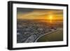 Aerial View of Reykjavik in the Winter at Sunset, Iceland-Ragnar Th Sigurdsson-Framed Photographic Print