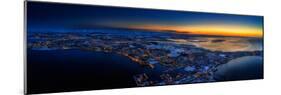 Aerial view of Reykjavik in the wintertime, Iceland-null-Mounted Photographic Print