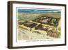 Aerial View of Rickey's Studio Inn - Palo Alto, CA-Lantern Press-Framed Art Print