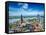 Aerial View of Riga Center from St. Peter's Church, Riga, Latvia-f9photos-Framed Stretched Canvas