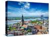 Aerial View of Riga Center from St. Peter's Church, Riga, Latvia-f9photos-Stretched Canvas