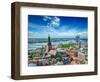 Aerial View of Riga Center from St. Peter's Church, Riga, Latvia-f9photos-Framed Photographic Print