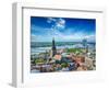 Aerial View of Riga Center from St. Peter's Church, Riga, Latvia-f9photos-Framed Photographic Print