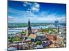 Aerial View of Riga Center from St. Peter's Church, Riga, Latvia-f9photos-Mounted Photographic Print