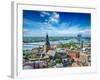 Aerial View of Riga Center from St. Peter's Church, Riga, Latvia-f9photos-Framed Photographic Print