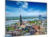 Aerial View of Riga Center from St. Peter's Church, Riga, Latvia-f9photos-Mounted Photographic Print