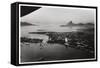 Aerial View of Rio De Janeiro, Brazil, from a Zeppelin, 1930-null-Framed Stretched Canvas