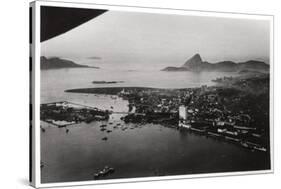 Aerial View of Rio De Janeiro, Brazil, from a Zeppelin, 1930-null-Stretched Canvas