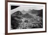 Aerial View of Rio De Janeiro, Brazil, from a Zeppelin, 1930-null-Framed Giclee Print