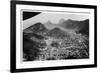 Aerial View of Rio De Janeiro, Brazil, from a Zeppelin, 1930-null-Framed Giclee Print