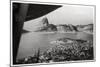 Aerial View of Rio De Janeiro, Brazil, from a Zeppelin, 1930-null-Mounted Giclee Print