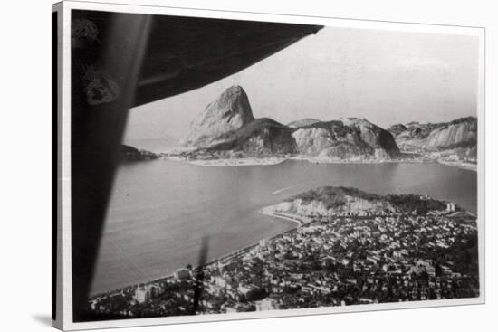 Aerial View of Rio De Janeiro, Brazil, from a Zeppelin, 1930-null-Stretched Canvas