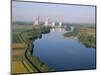 Aerial View of River and Countryside Near the Nuclear Power Station of Saint Laurent-Des-Eaux-Bruno Barbier-Mounted Photographic Print