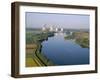 Aerial View of River and Countryside Near the Nuclear Power Station of Saint Laurent-Des-Eaux-Bruno Barbier-Framed Photographic Print