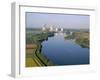 Aerial View of River and Countryside Near the Nuclear Power Station of Saint Laurent-Des-Eaux-Bruno Barbier-Framed Photographic Print