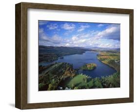 Aerial View of River and Forest, Pittsfield, Massachusetts, USA-Massimo Borchi-Framed Photographic Print