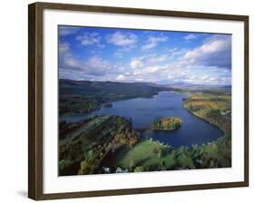 Aerial View of River and Forest, Pittsfield, Massachusetts, USA-Massimo Borchi-Framed Photographic Print