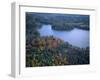 Aerial View of River and Forest, Pittsfield, Massachusetts, USA-Massimo Borchi-Framed Photographic Print