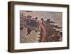 Aerial view of river flowing through desert, Grand Canyon, Arizona, USA-Bjorn Ullhagen-Framed Photographic Print