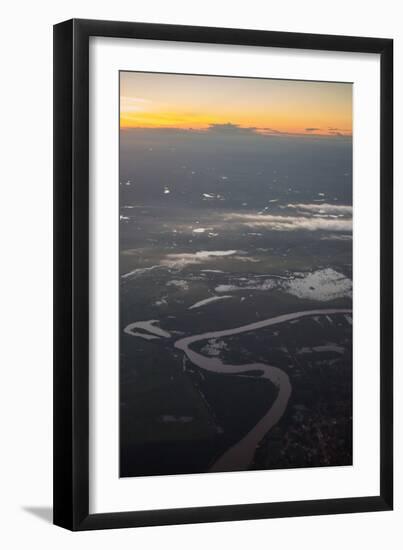 Aerial View of Rivers and Lakes of Bonito in Mato Grosso Do Sul-Alex Saberi-Framed Photographic Print