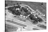 Aerial View of Roadside Motel and Gas Station in Indiana, Ca. 1950-null-Stretched Canvas