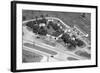Aerial View of Roadside Motel and Gas Station in Indiana, Ca. 1950-null-Framed Photographic Print