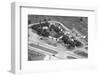 Aerial View of Roadside Motel and Gas Station in Indiana, Ca. 1950-null-Framed Photographic Print