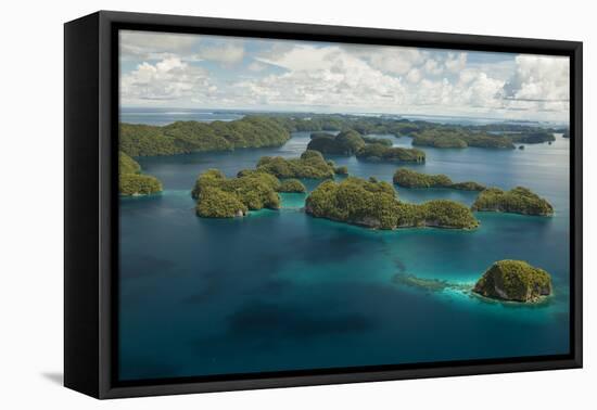 Aerial View of Rock Islands of Palau, Micronesia-Michel Benoy Westmorland-Framed Stretched Canvas