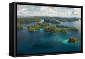 Aerial View of Rock Islands of Palau, Micronesia-Michel Benoy Westmorland-Framed Stretched Canvas