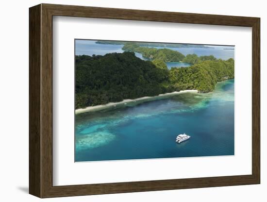 Aerial View of Rock Islands of Palau, Micronesia-Michel Benoy Westmorland-Framed Photographic Print