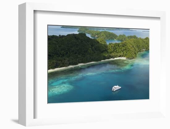 Aerial View of Rock Islands of Palau, Micronesia-Michel Benoy Westmorland-Framed Photographic Print