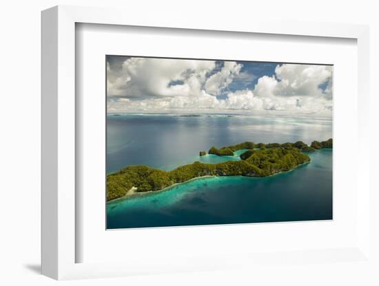 Aerial View of Rock Islands of Palau, Micronesia-Michel Benoy Westmorland-Framed Photographic Print