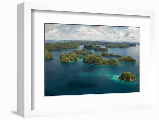 Aerial View of Rock Islands of Palau, Micronesia-Michel Benoy Westmorland-Framed Photographic Print