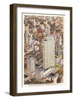 Aerial View of Rockefeller Center, New York City-null-Framed Art Print